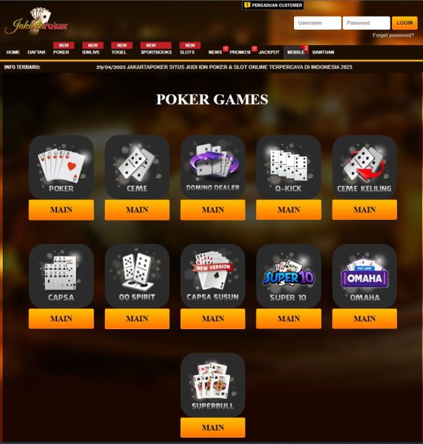 Rekomensasi Situs Judi Idn Poker Online Uang Asli Terpercaya 2023 Jakartapoker